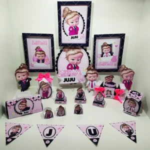 Topper para imprimir com tema poderosa chefinha molde de papelaria e arquivo de corte para editar no silhouette studio