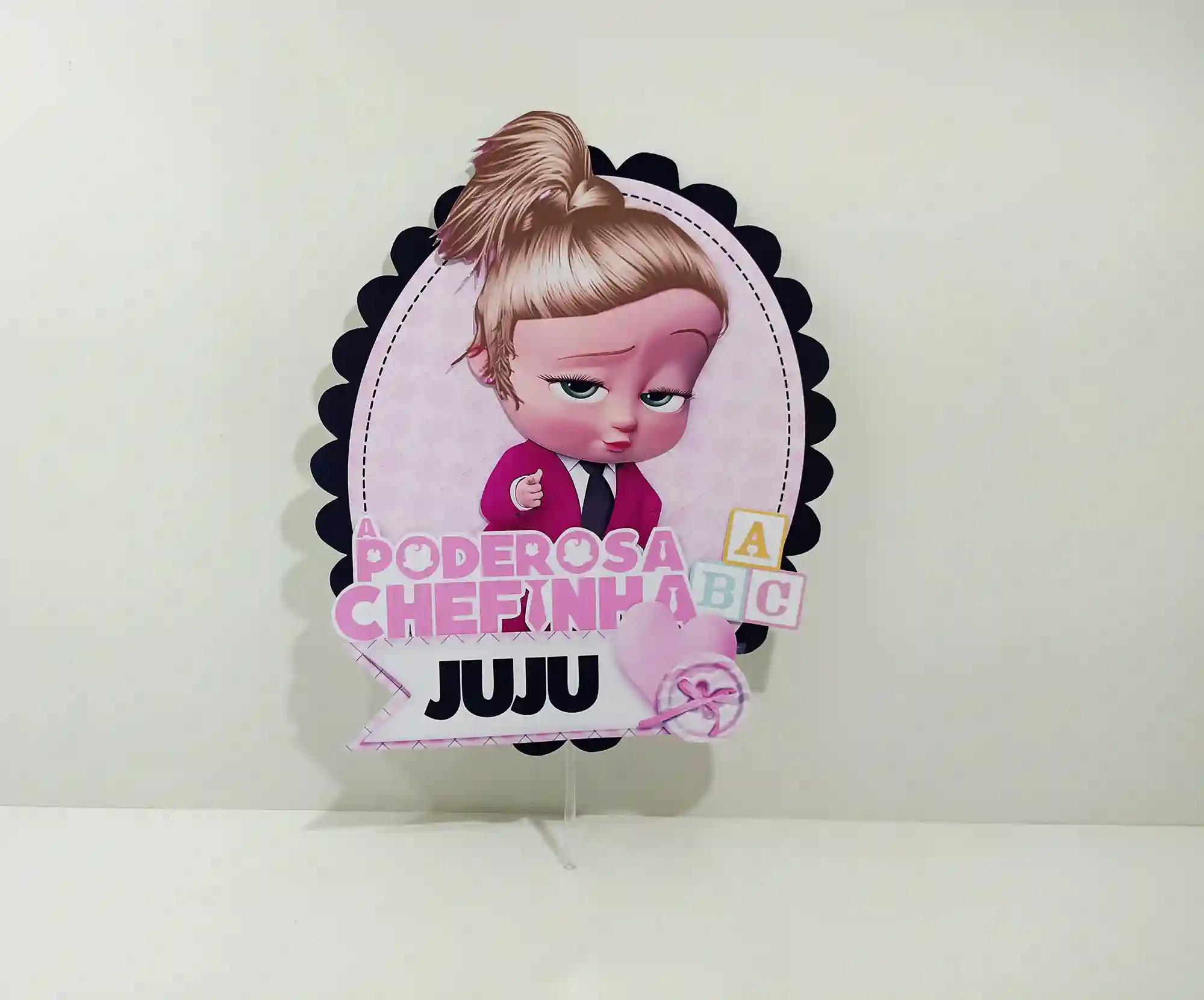 Caixinhas de papelaria personalizada para festas com tema poderosa chefinha arquivo digital de corte para silhouette
