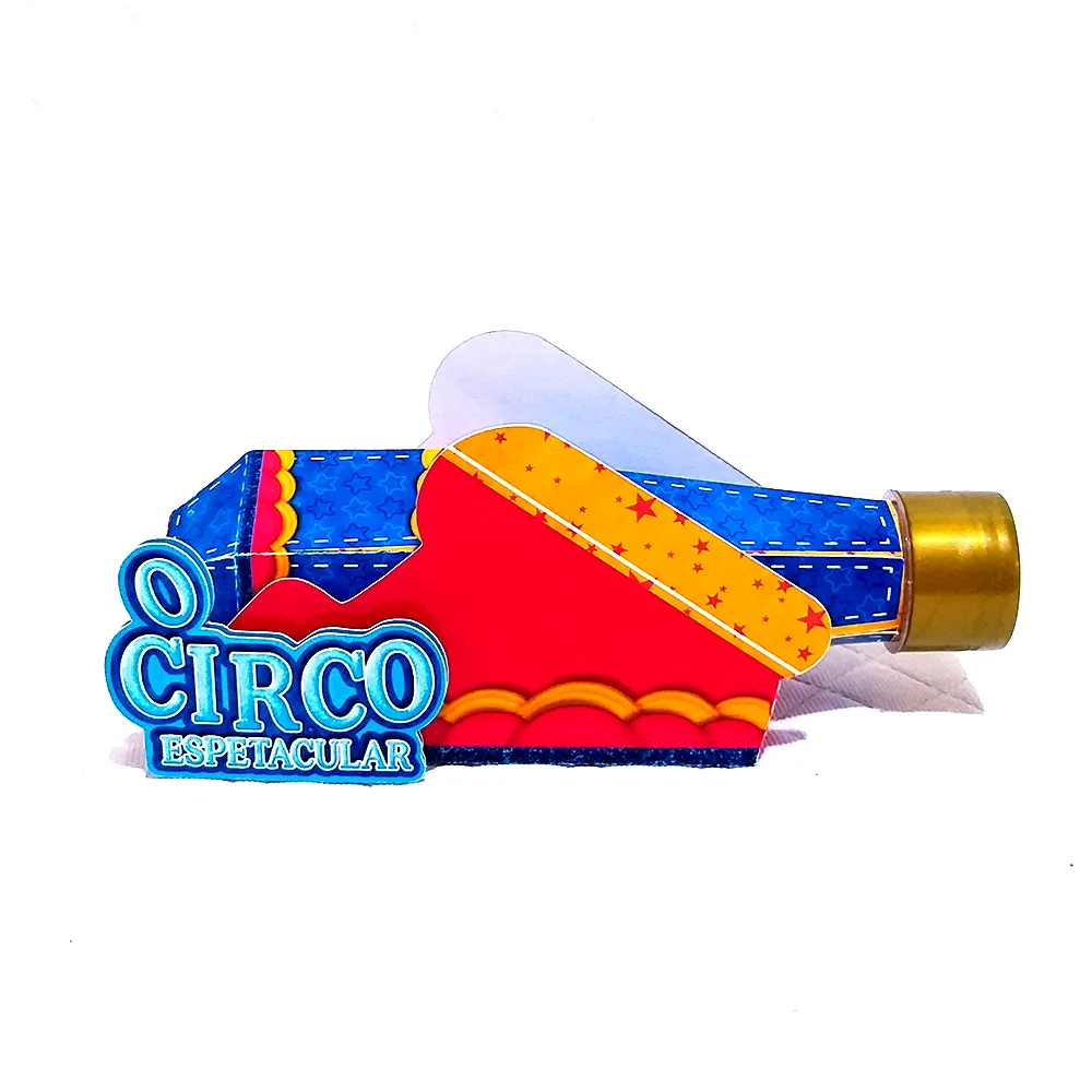 Caixa personalizada para mimos e doces tema circo menino. Arquivo digital de corte para o software Silhouette Studio e formato de impressão PDF.