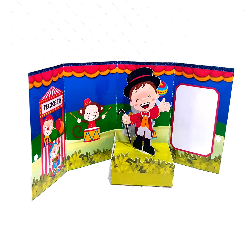 Lembrancinha de aniversário infantil com estampa de palhaço e circo. Arquivo de corte digital para Silhouette Studio e arquivos em extensão PDF.