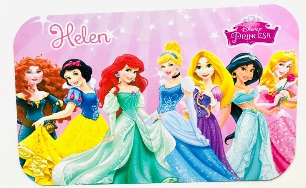 Papelaria personalizada tema Princesas Disney para festa na escola. Arquivo de corte digital nos formatos Silhouette Studio e PDF para imprimir.