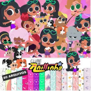 Elementos digitais e papéis de parede da Anittinha em alta resolução. Imagens em formato PNG com fundo transparente e estampas coloridas em JPG.