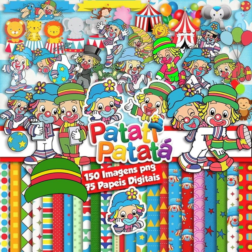 Scrapbook e Elementos PNG: 10 Temas com Ilustração para Artes