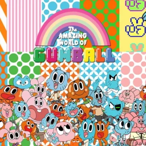 Elementos digitais de O Incrível Mundo de Gumball com Gumball e Darwin em alta resolução. Imagens em PNG transparente e papéis em JPG.