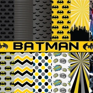 Elementos digitais do Batman com morcegos, símbolos e cenários em alta resolução. Imagens em PNG transparente e papéis em JPG.