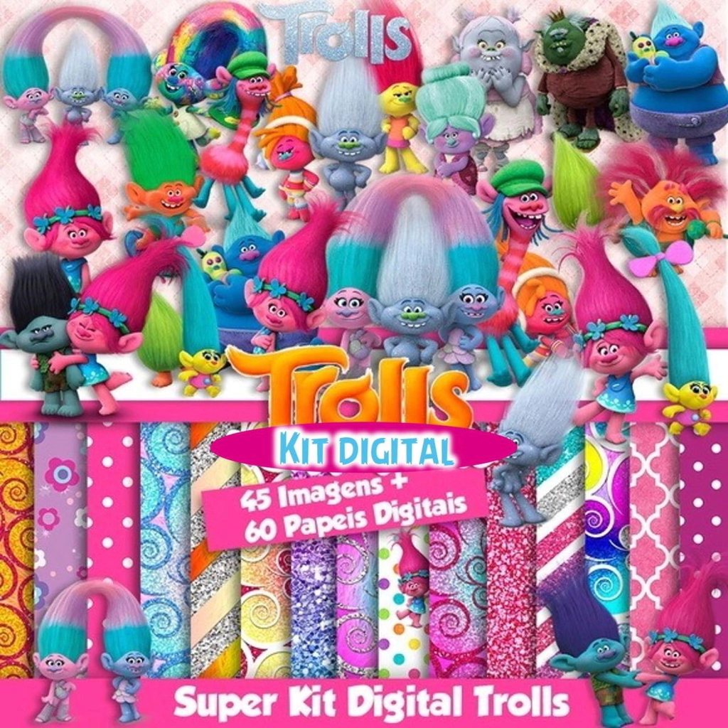 Kit Papel Digital e Cliparts: 10 Pacotes Fundos e Imagens Png