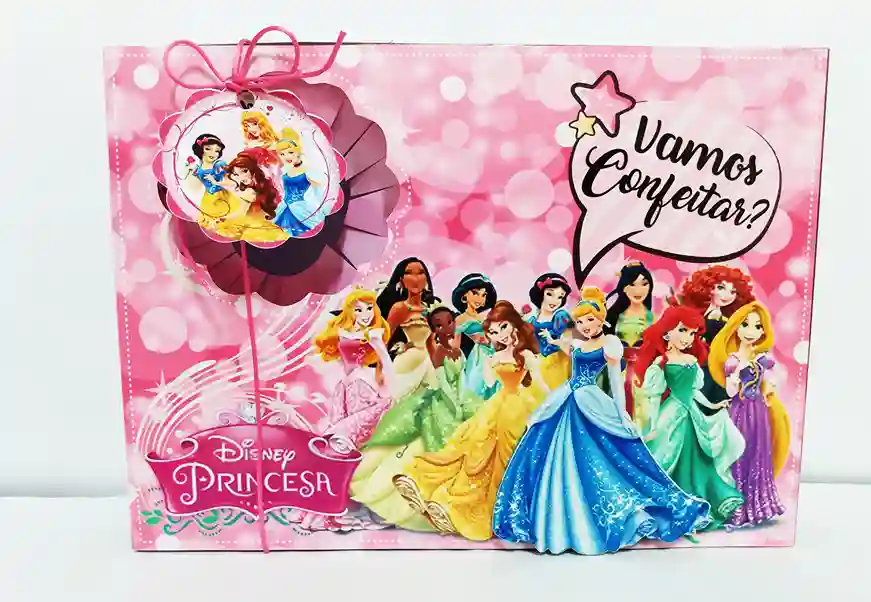 Topper para imprimir com tema princesas disney mini confeiteiro molde de papelaria e arquivo de corte para editar no silhouette studio