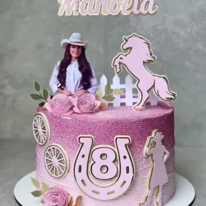 Topper para imprimir com tema boiadeira ana castela molde de papelaria e arquivo de corte para editar no silhouette studio