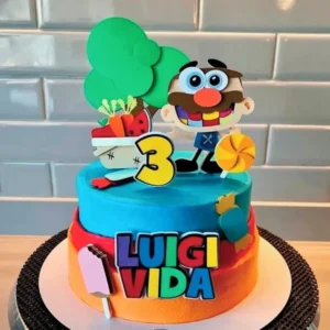 Topper de bolo infantil do personagem José Comilão. Arquivo de corte digital exclusivo para Silhouette Studio, ideal para decoração de festa.