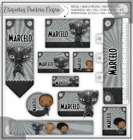 Etiqueta Escolar Masculino: 10 Temas para Identificacao Material!