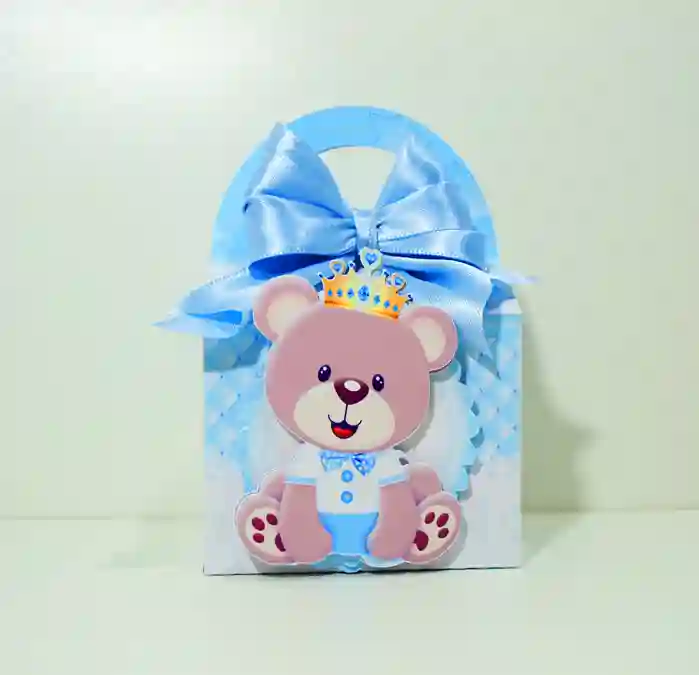 Kit chá de bebê Ursinho Príncipe arquivo em formato Studio Silhouette PNG e PDF temas festas e decoração