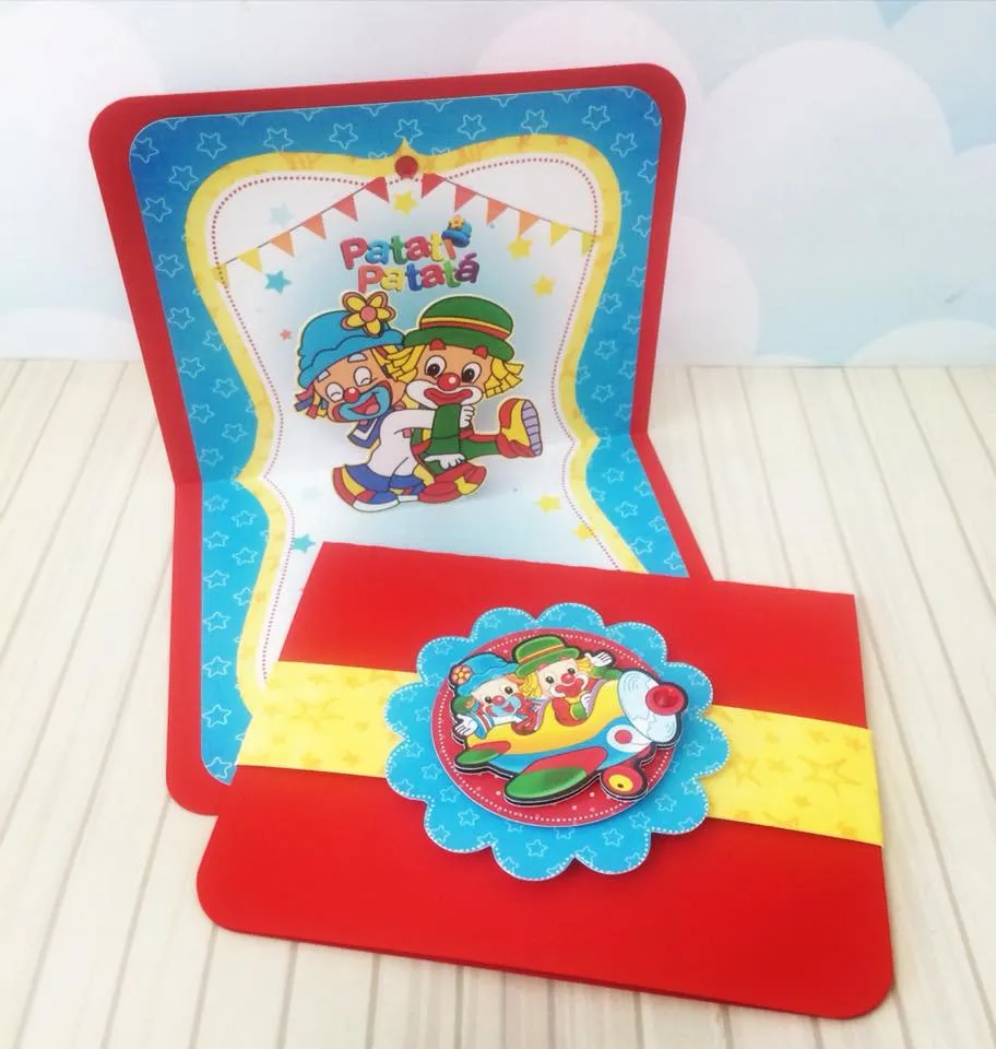 Arquivo digital festa Patati Patatá para topo de bolo de aniversário em Studio e PDF