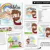 Bíblia ilustrada para crianças para imprimir em caderno de anotações com capa em PNG e miolo em PDF