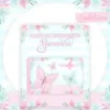 Caderneta e livro do bebê Borboleta Rosa e Azul para imprimir em caderno de anotações com capa em PNG e miolo em PDF