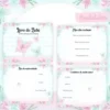 Livro do bebê e caderneta de saúde Borboleta Rosa e Azul para imprimir em caderno de anotações com capa em PNG e miolo em PDF