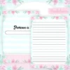 Caderneta de saúde e livro de memórias Borboleta Rosa e Azul em caderno de anotações para imprimir com capa em PNG e miolo em PDF