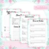 Caderno do bebê e caderneta Borboleta Rosa e Azul para imprimir em caderno de anotações com capa em PNG e miolo em PDF