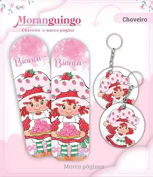 Livro do bebê e caderneta de saúde Moranguinho para imprimir em caderno de anotações com capa em PNG e miolo em PDF
