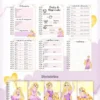 Livro do bebê e caderneta de saúde Rapunzel para imprimir em caderno de anotações com capa em PNG e miolo em PDF