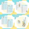 Caderneta de vacinação e livro do bebê Ursinho Baloeiro em caderno de anotações para imprimir com capa em PNG e miolo em PDF