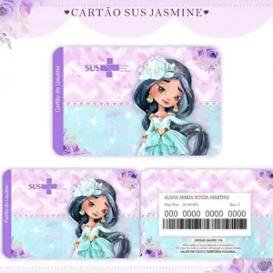 Cartão do SUS Digital Jasmine Para Imprimir