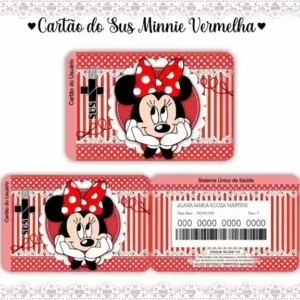 Cartão do SUS Digital Minnie Vermelha