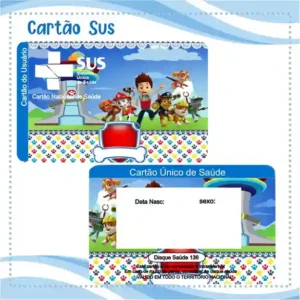 Cartão do SUS Patrulha Canina Imprimir