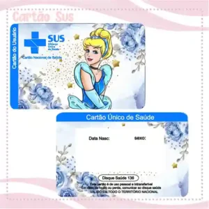 Cartão do SUS Personalizada Cinderela Png