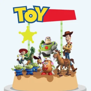 Arquivo de corte para decoração topo de bolo no tema Toy Story no formato Studio para Silhouette em alta resolução.