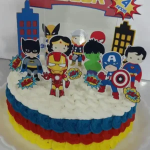 Arquivo de corte para decoração topo de bolo no tema Super Heróis no formato Studio para Silhouette em alta resolução.