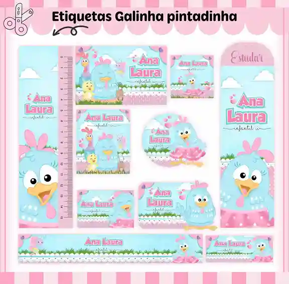 Tendencia Etiqueta Escolar Feminina: 10 Moldes de Caderno e Lapis