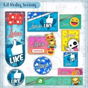 Etiqueta Escolar Personalizado Redes Sociais