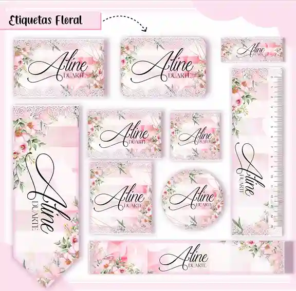 Tendencia Etiqueta Escolar Feminina: 10 Moldes de Caderno e Lapis