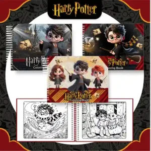 Livro de colorir e pintar Harry Potter para imprimir em caderno digital com capa em PNG e miolo em PDF