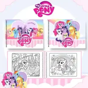 Livro de colorir e pintar My Little Pony para imprimir em caderno digital com capa em PNG e miolo em PDF