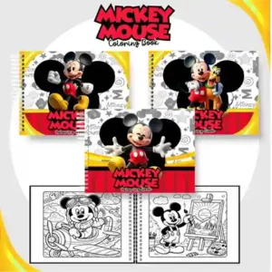 Livro de colorir e pintar Mickey para imprimir em caderno digital com capa em PNG e miolo em PDF