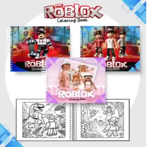Livro de colorir e pintar Roblox para imprimir em caderno digital com capa em PNG e miolo em PDF