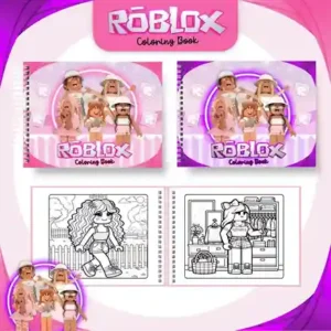 Livro de colorir e pintar Roblox Menina para imprimir em caderno digital com capa em PNG e miolo em PDF