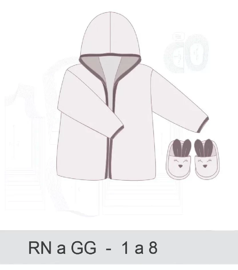 Molde de costura roupao e pantufa bebe e infantil para imprimir em PDF moldes de roupa infantil formato A4 e grafica