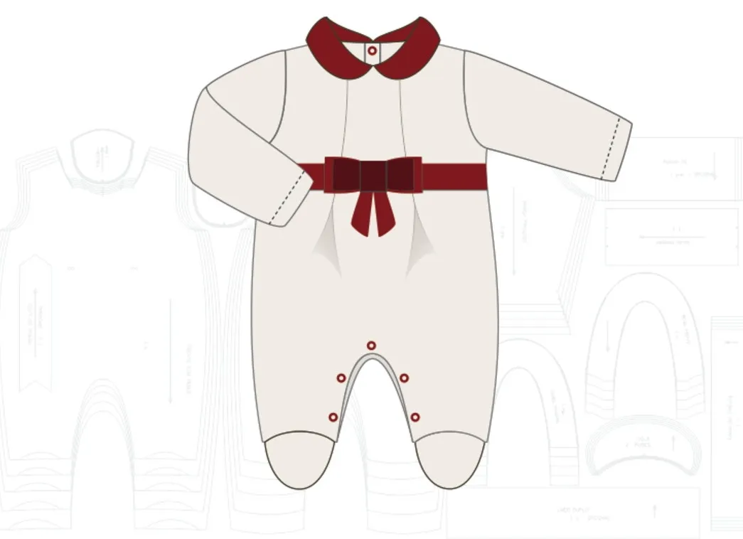 Molde de costura macacao com prega bebe para imprimir em PDF moldes de roupa infantil formato A4 e grafica