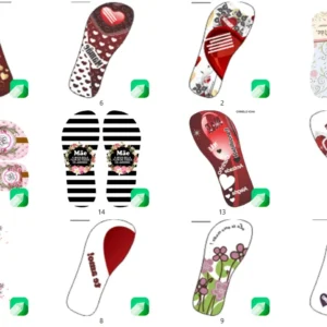 Pacote 10 artes cdr sublimacao chinelo dia das maes vetor editavel corel para estamparia e presentes afetivos