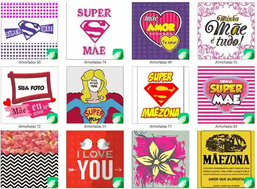 Coletanea 100 artes almofadas dia das maes coreldraw artes digitais para estamparia e presentes personalizados