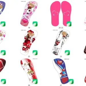 140 vetores artes para chinelos dia dos namorados cdr arquivo vetor editavel para personalizar chinelos e presentes romanticos