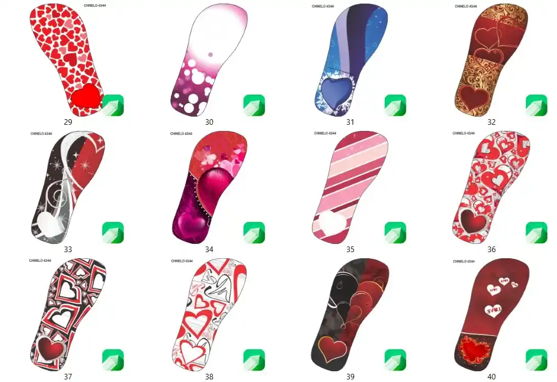 Pacote 140 vetores cdr sublimacao chinelo dia dos namorados vetor editavel para personalizar presentes e mimos romanticos
