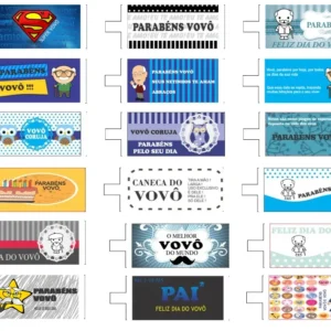 15 estampas sublimacao dia dos avos cdr coreldraw artes vetores para imprimir e personalizar canecas de sublimacao