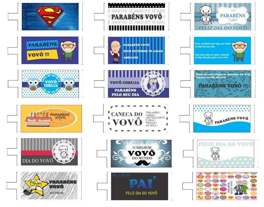 15 estampas sublimacao dia dos avos cdr coreldraw artes vetores para imprimir e personalizar canecas de sublimacao
