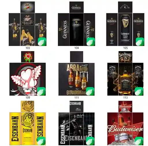Acervo 200 artes criativas cdr para envelopar geladeiras arquivo digital para comunicação visual e adesivagem
