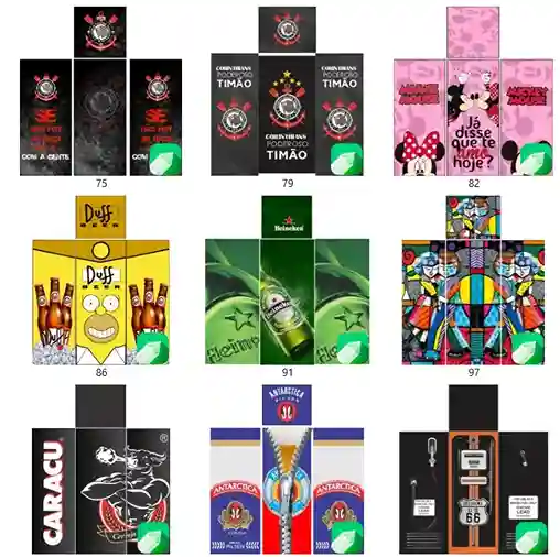 Kit 200 vetores cdr criativos para envelopar geladeiras arte digital para atelie de personalizados e graficas