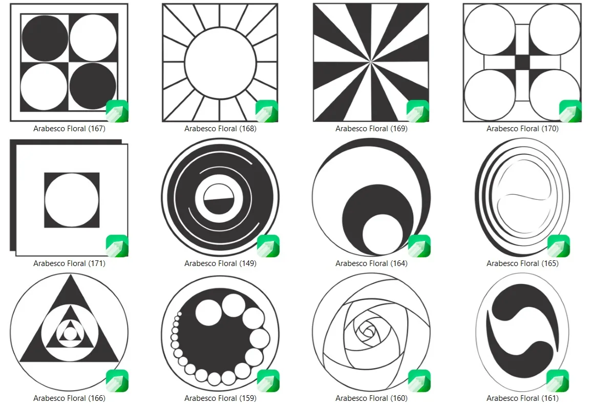 Coletanea 230 vetores estampas arabescos coreldraw artes para imprimir e personalizar presentes em sublimacao