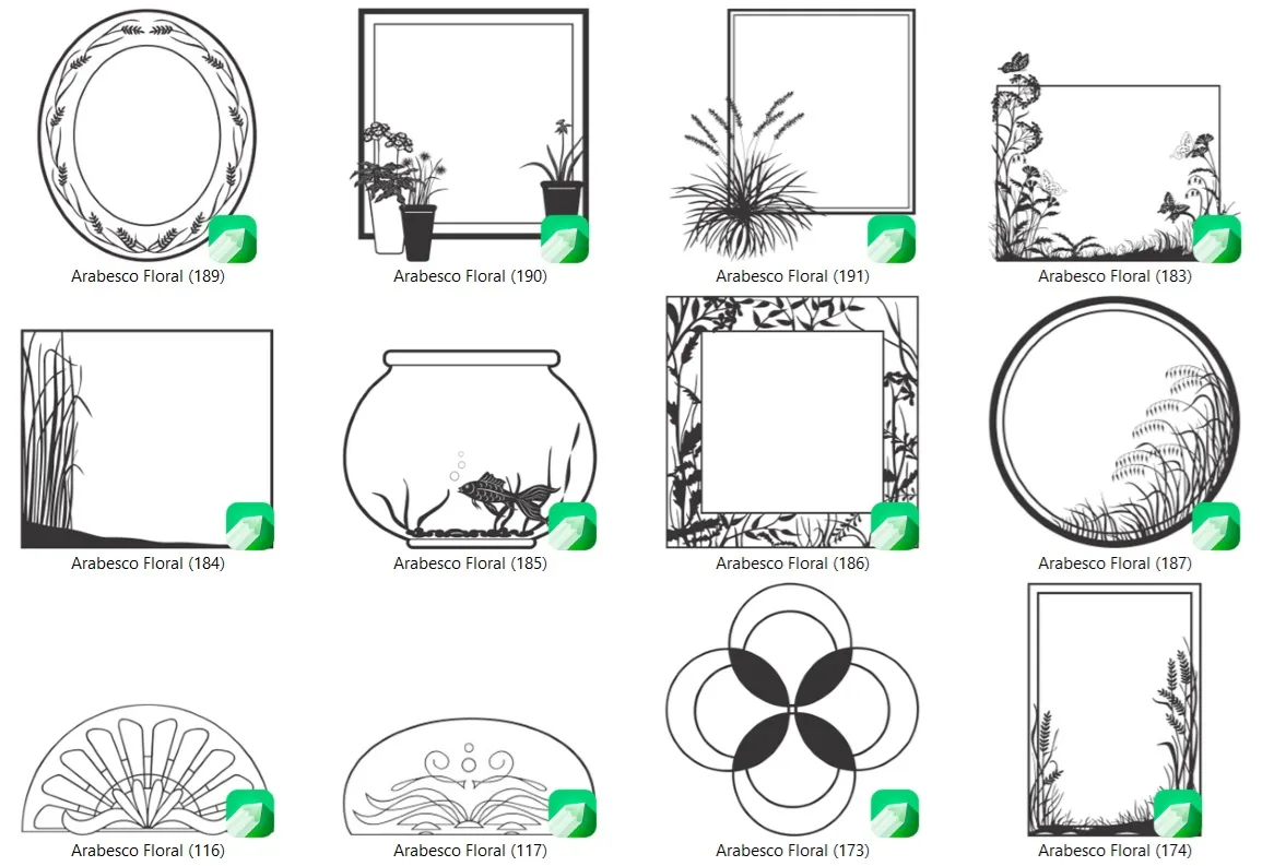 Pacote 230 artes vetores sublimacao arabescos coreldraw arquivo cdr editavel com estampas para imprimir e personalizar